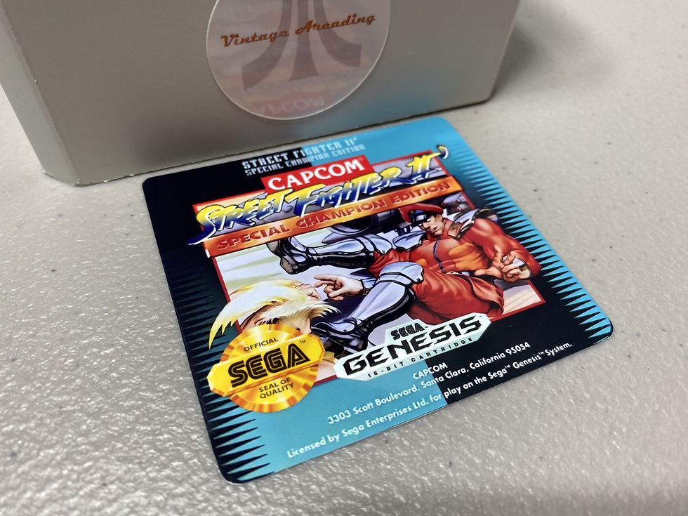 Street Fighter II Special Champion Edition (Sega Genesis) Replacement Game Label