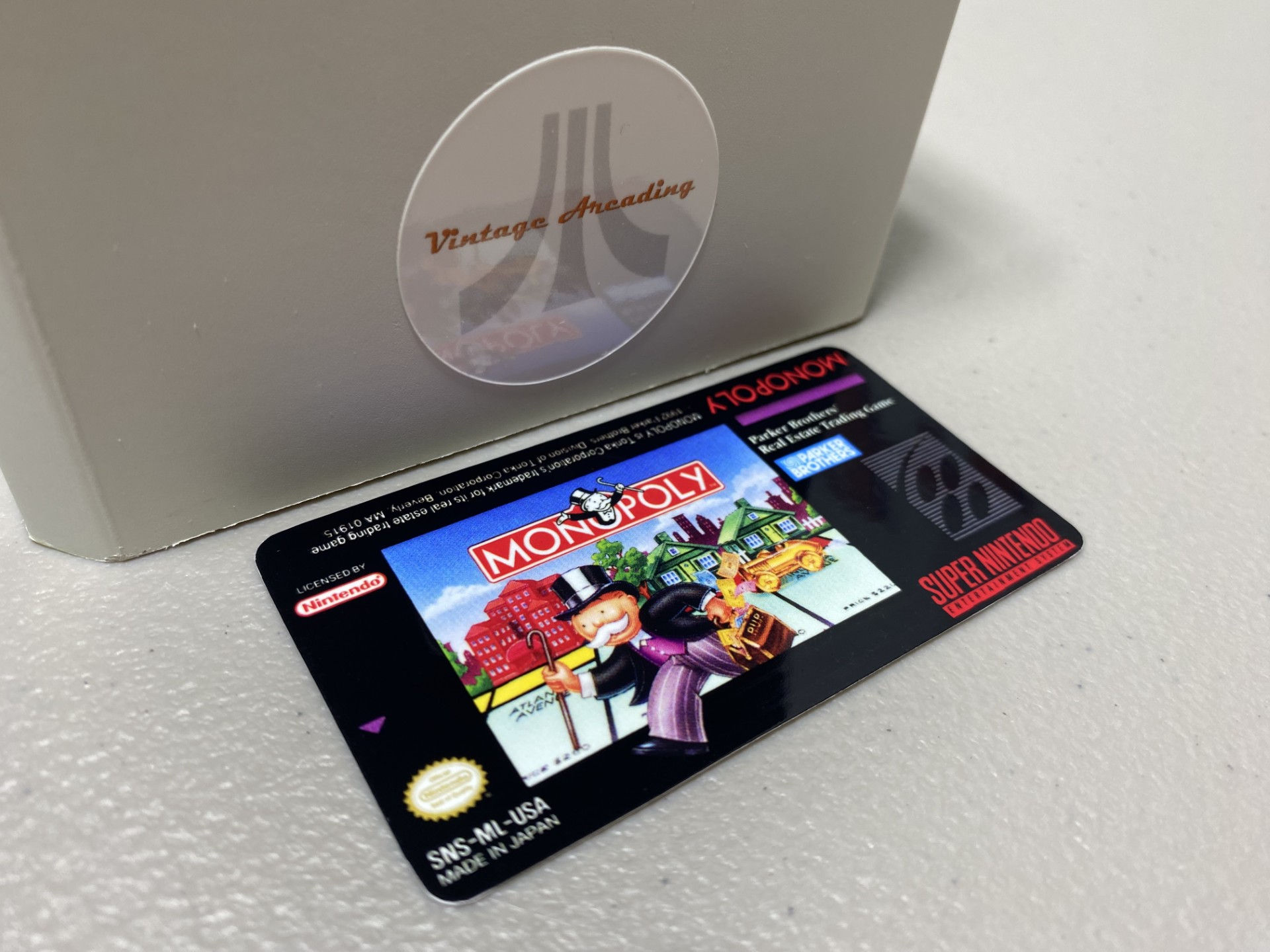 Monopoly (SNES) Replacement Game Label
