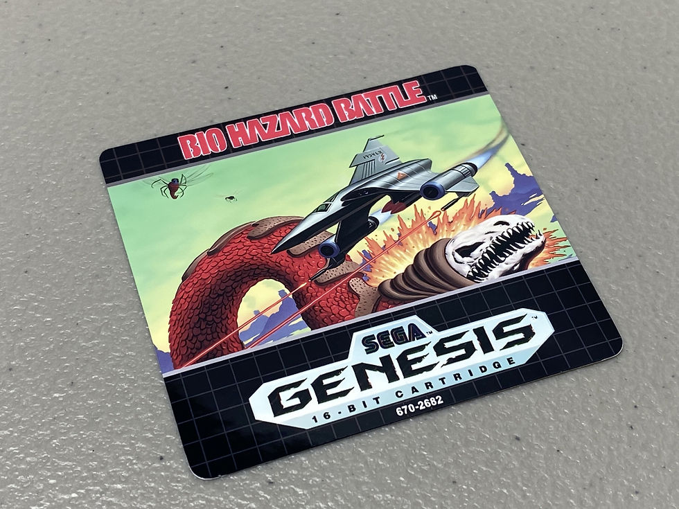 Bio Hazard Battle (Sega Genesis) Replacement Game Label