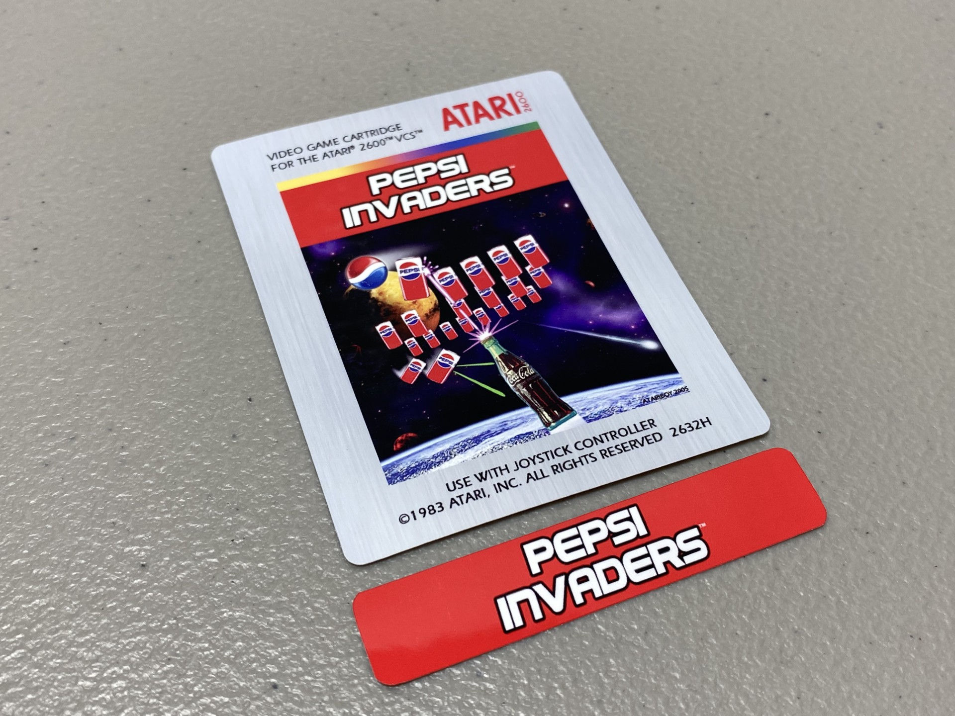 Pepsi Invaders (Atari 2600) Replacement Game Label