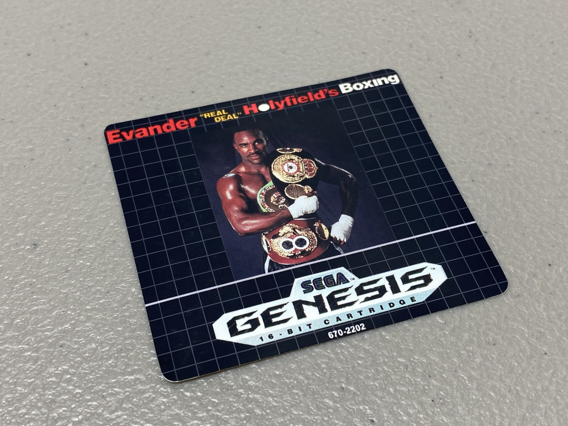 Evander Holyfield's Boxing (Sega Genesis) Replacement Label