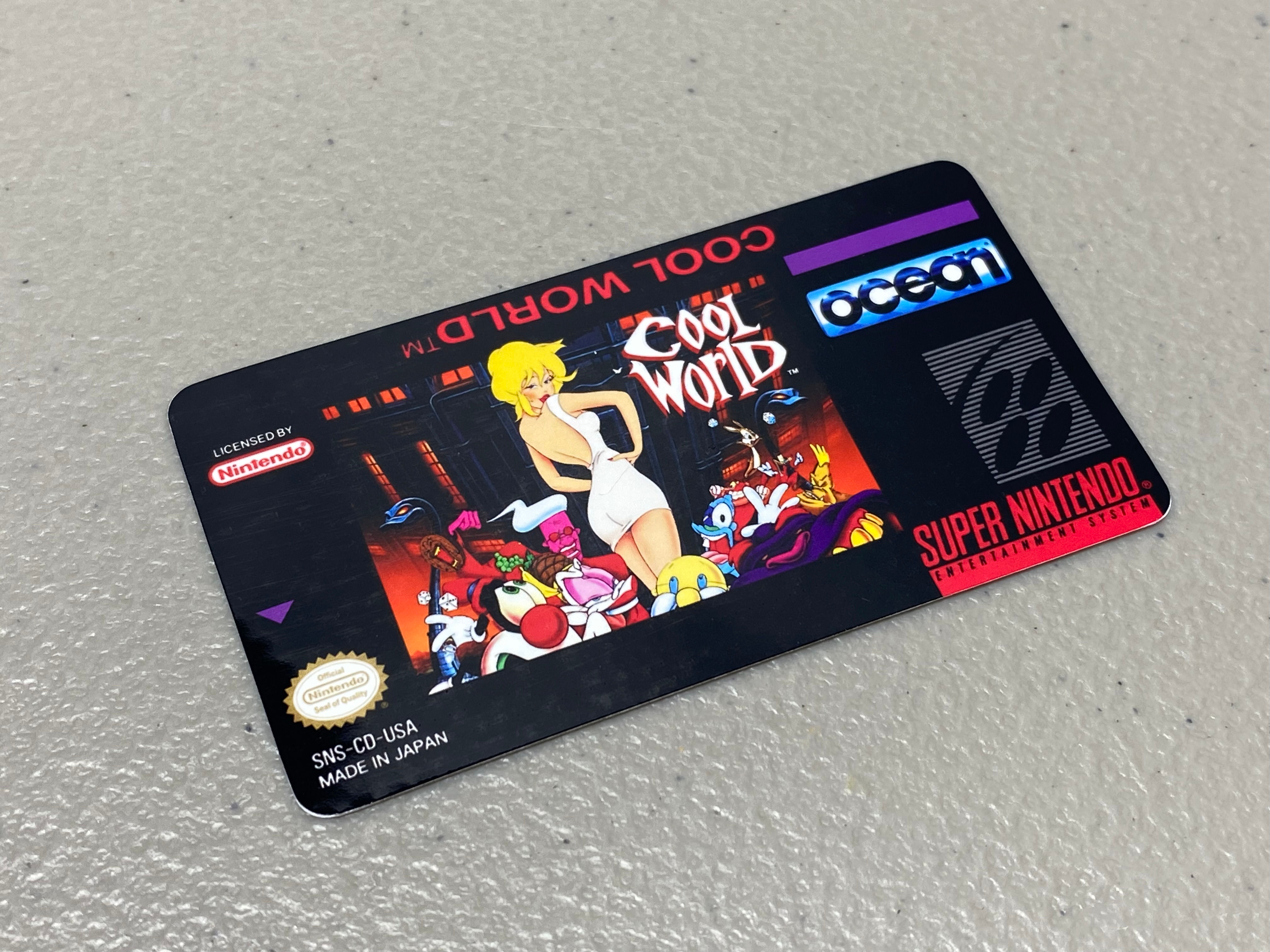 Cool World (SNES) Replacement Game Label