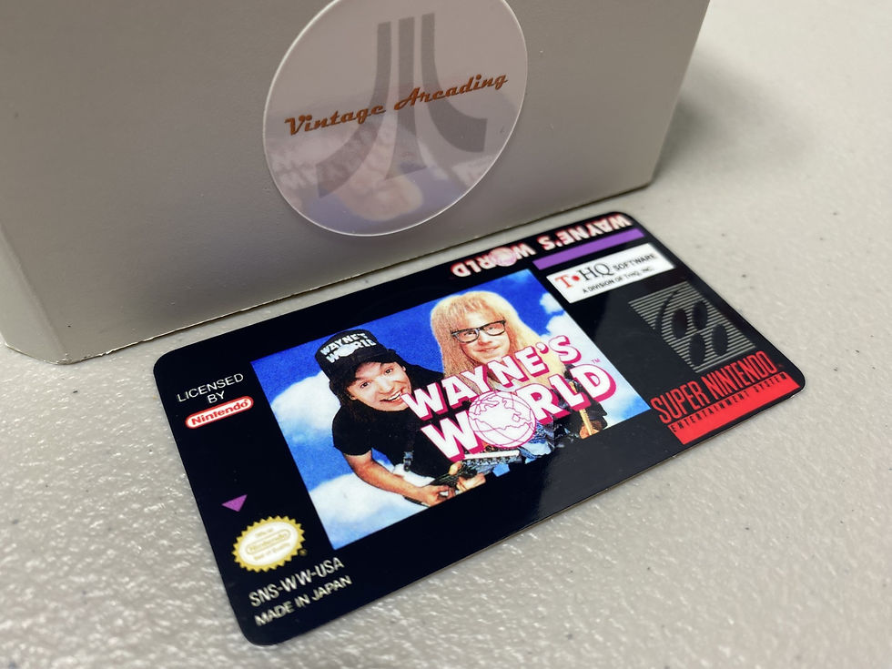 Wayne's World (SNES) Replacement Game Label