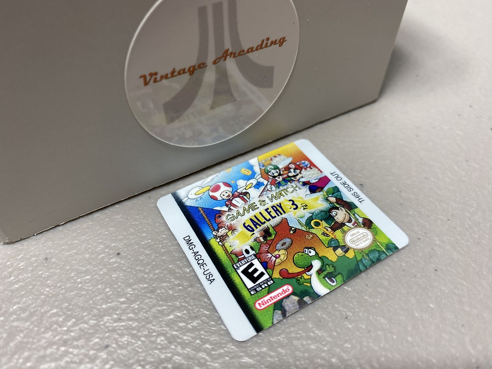 Game and Watch Gallery 3 (Gameboy) Replacement Game Label