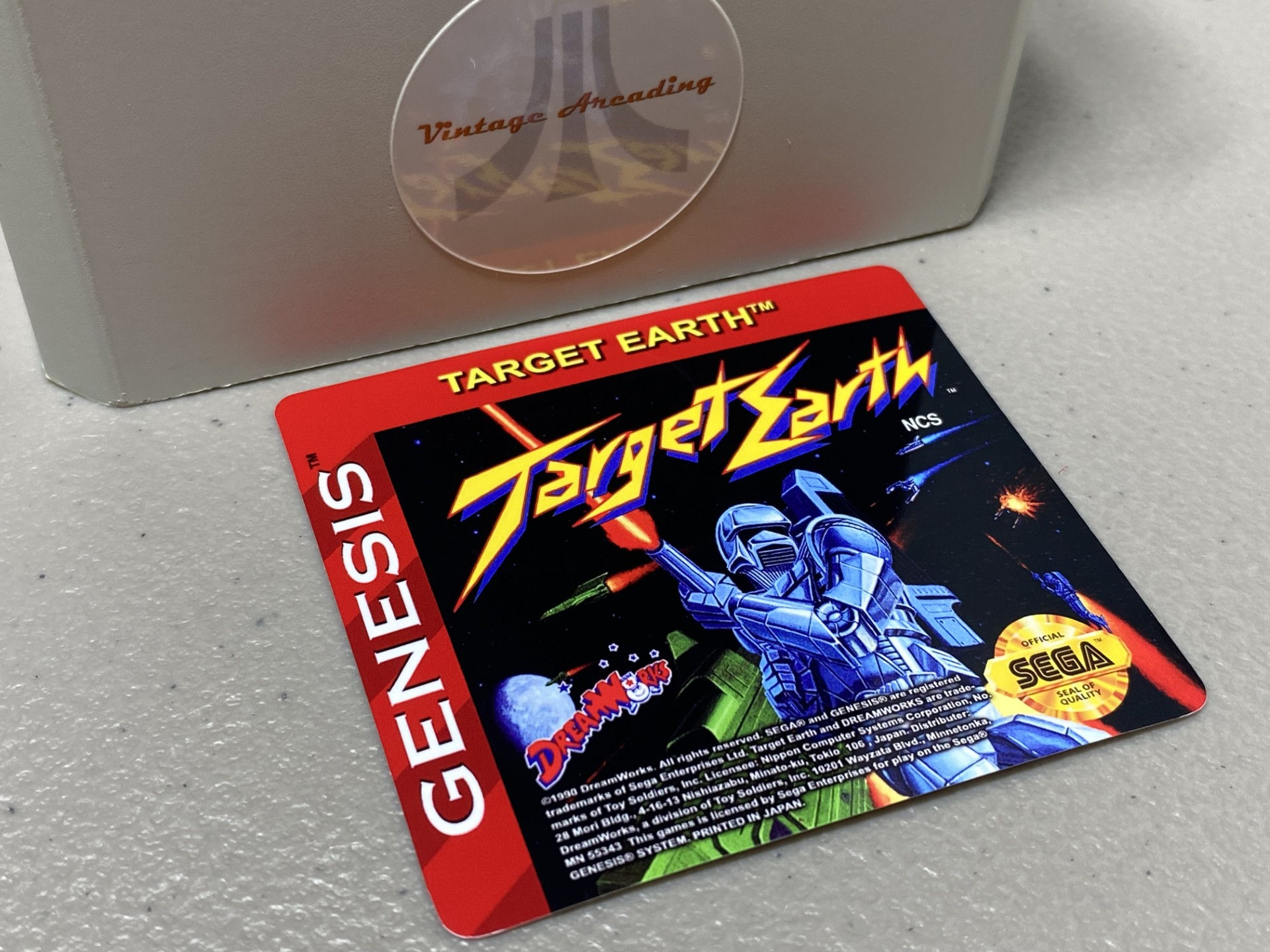 Target Earth (Sega Genesis) Replacement Game Label