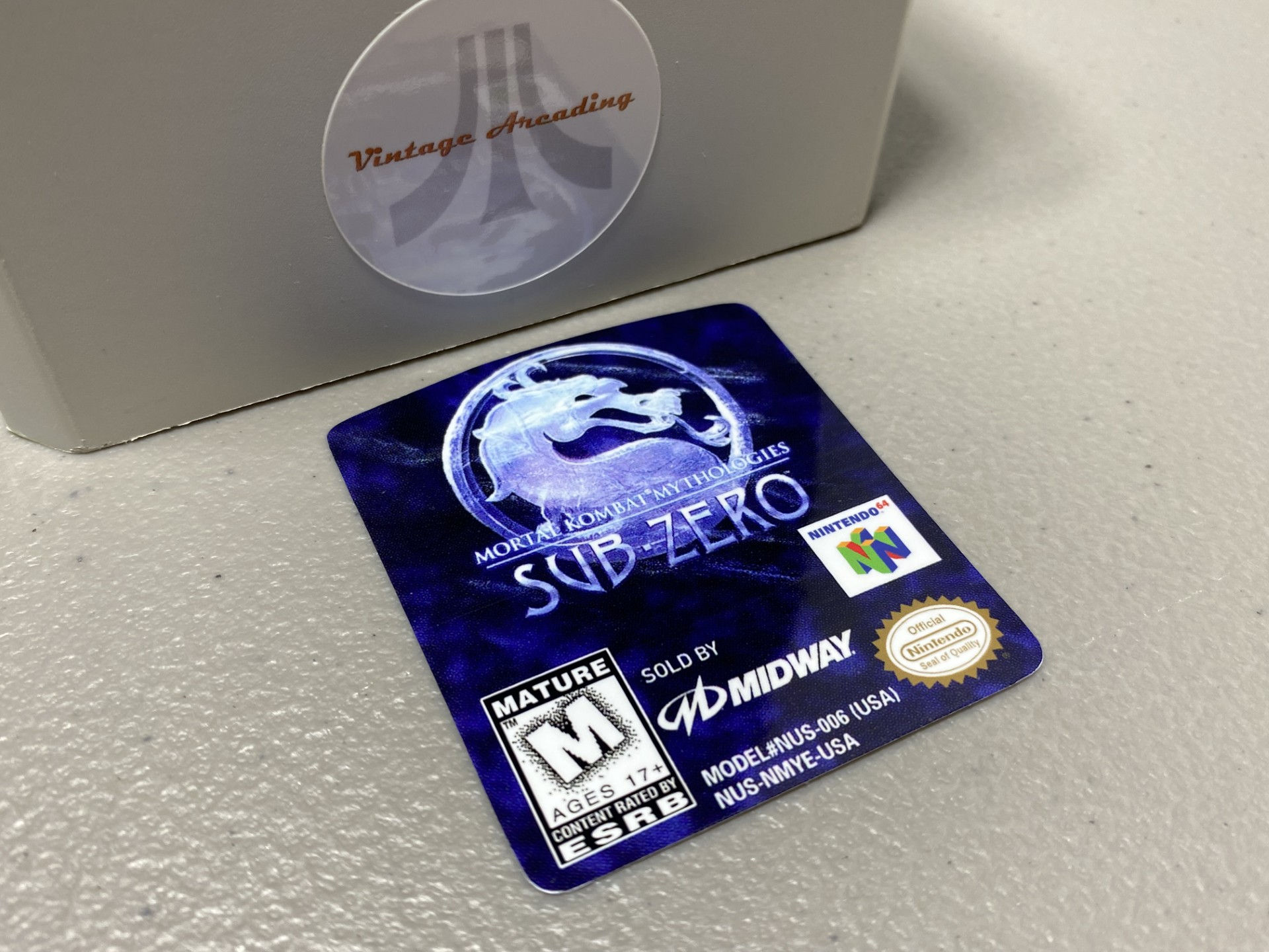 Mortal Kombat Mythologies Sub-Zero (N64) Replacement Label