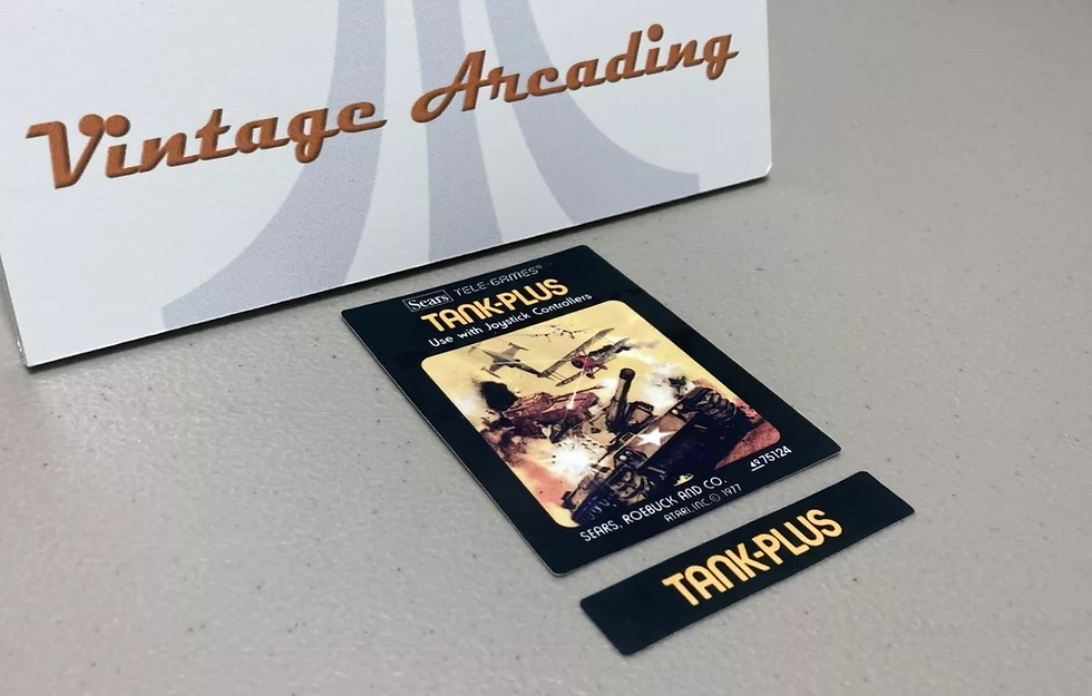 Tank-Plus Sears Tele-games (Atari 2600) Replacement Game Label