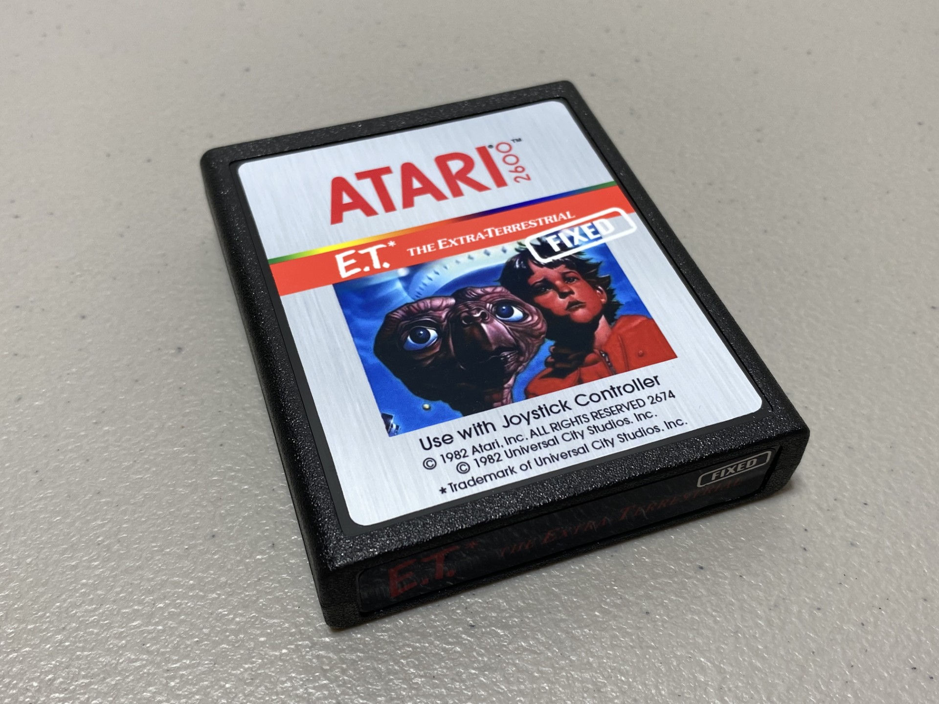 E.T. The Extraterrestrial Fixed (Atari 2600, 2600+, 7800+) Game Cartridge, NTSC