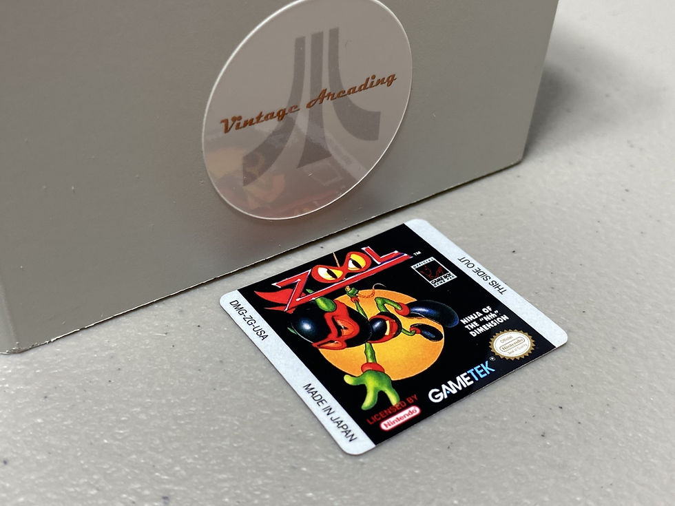Zool (Gameboy) Replacement Label
