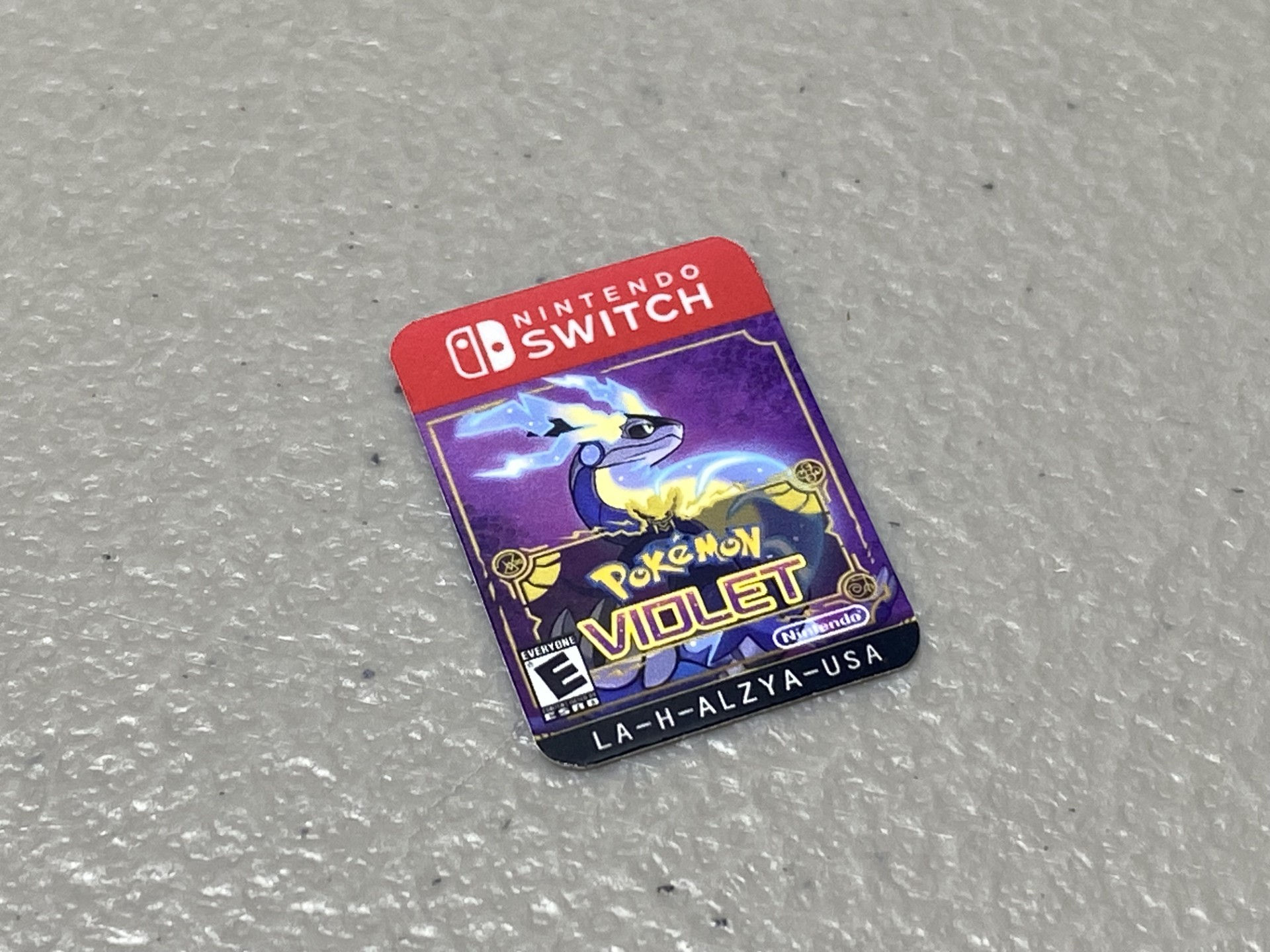 Pokemon Violet Custom (Nintendo Switch) Replacement Label