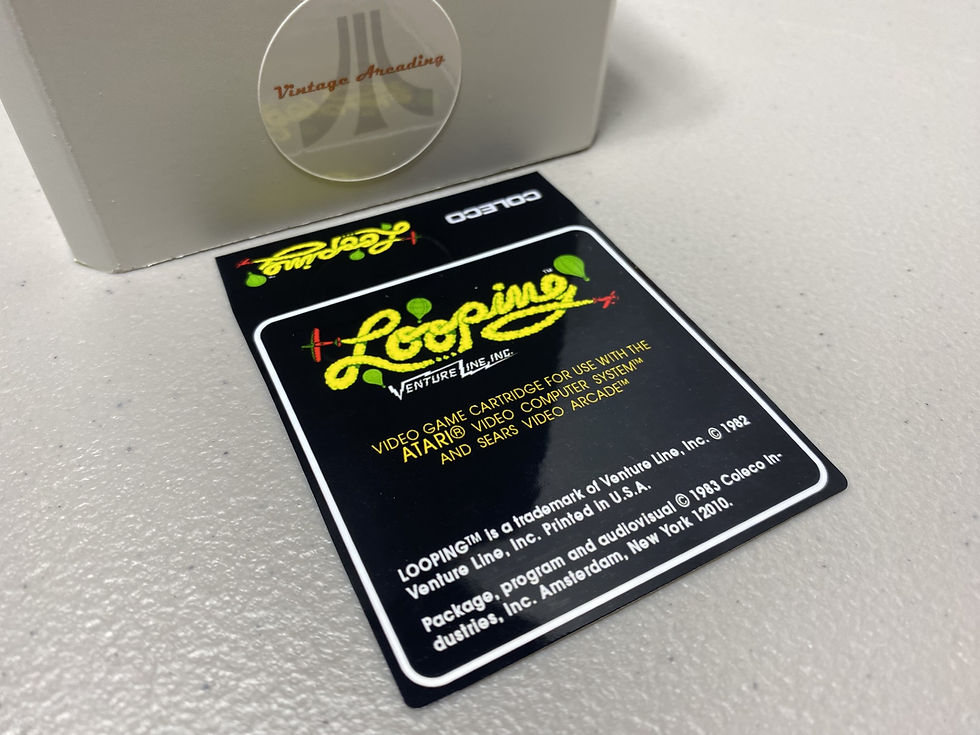 Looping (Atari 2600) Replacement Game Label