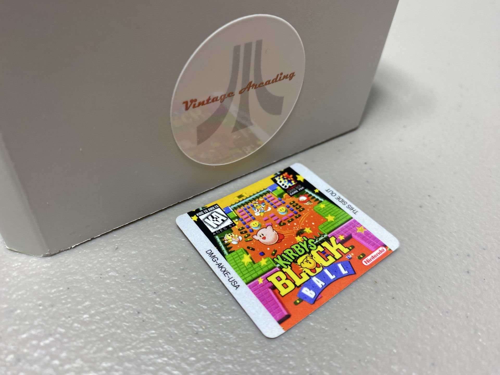 Kirby's Block Ball (Gameboy) Replacement Game Label