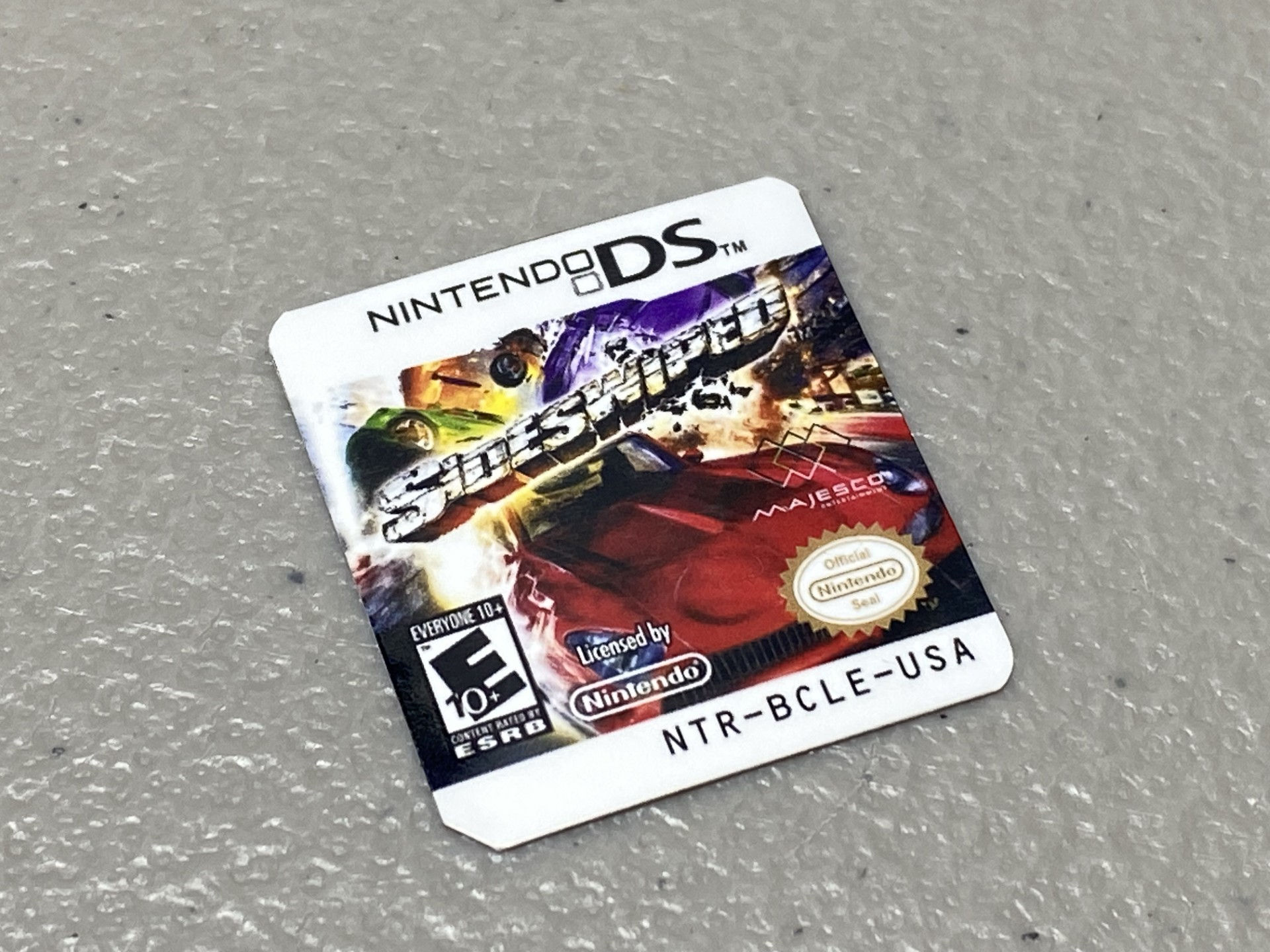 Sideswiped (Nintendo DS) Replacement Label