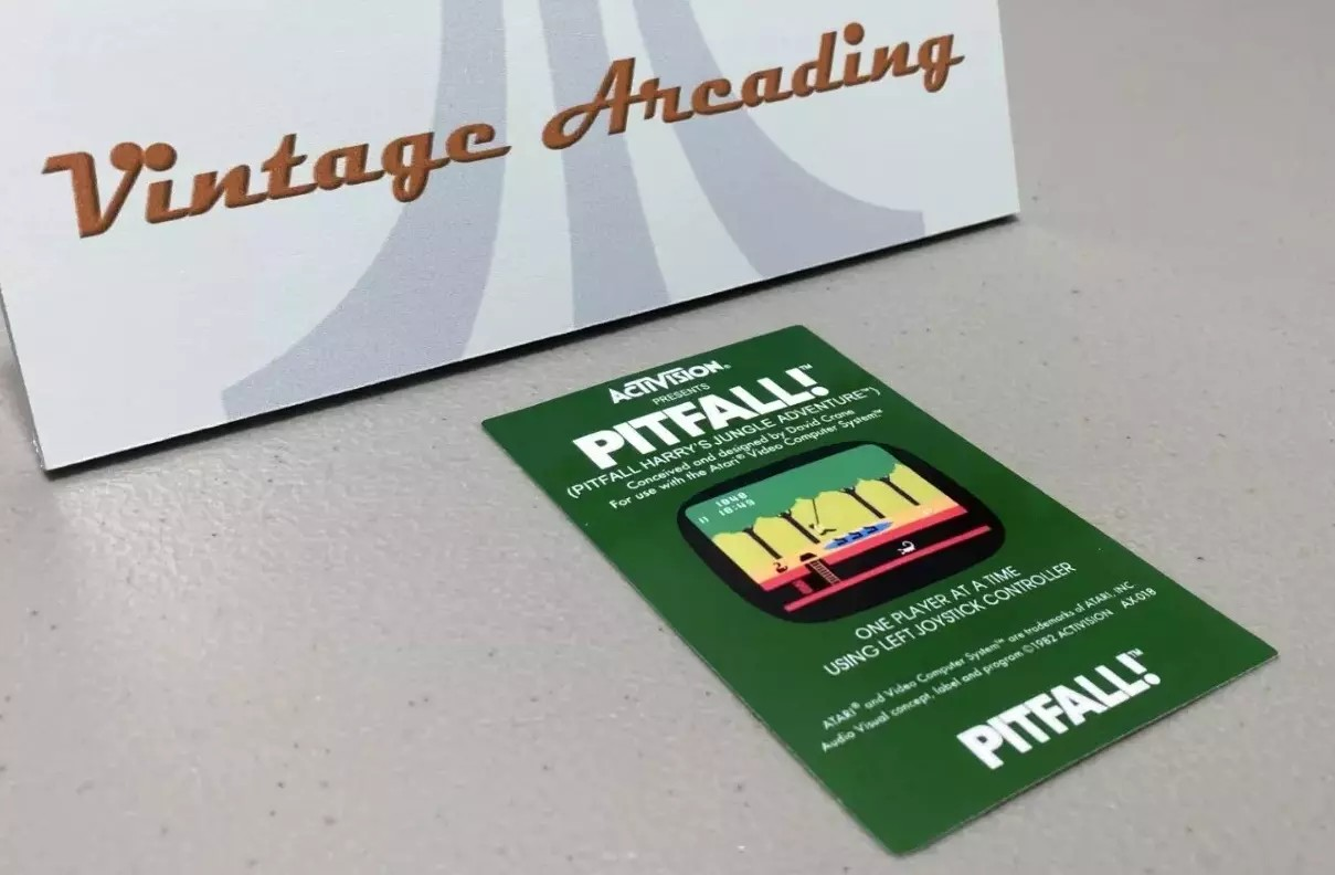 Pitfall! (Atari 2600) Replacement Game Label