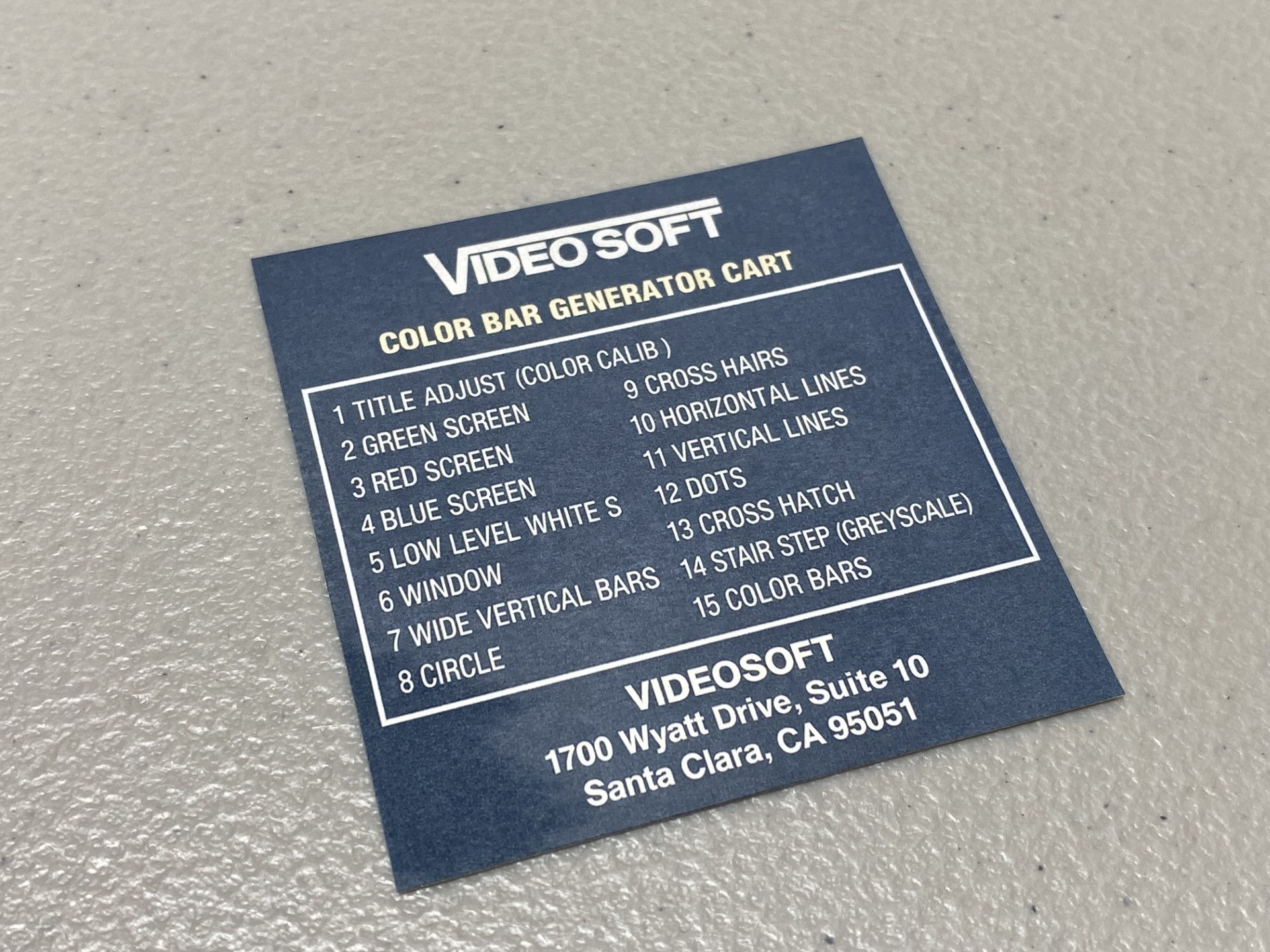 Color Bar Generator (Atari 2600) Replacement Game Label