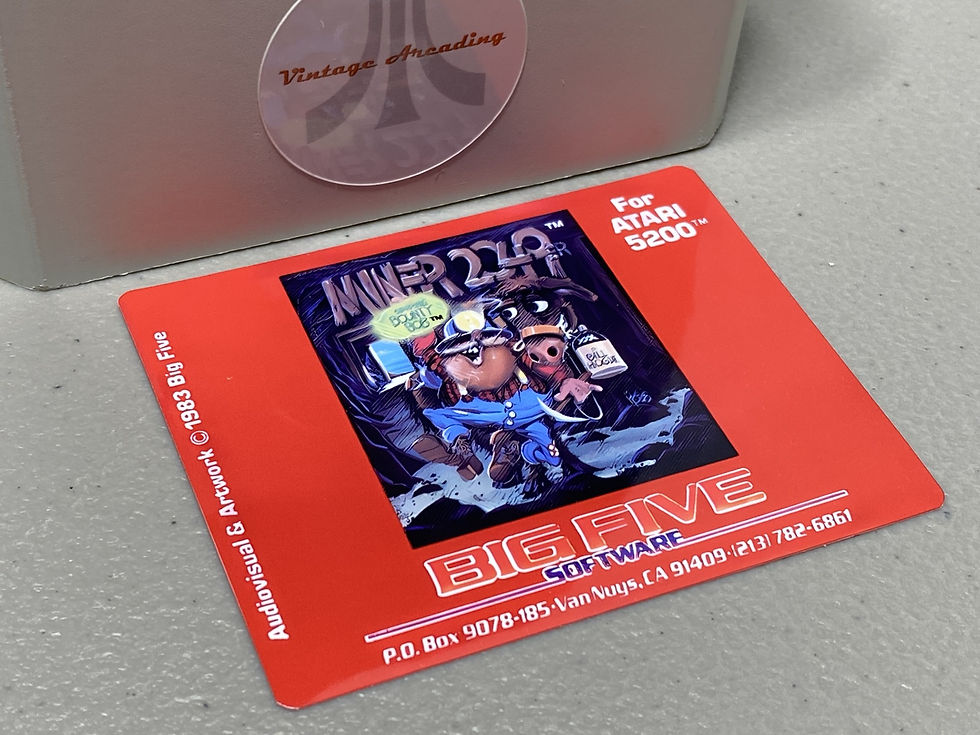Miner 2049er (Atari 5200) Replacement Game Label