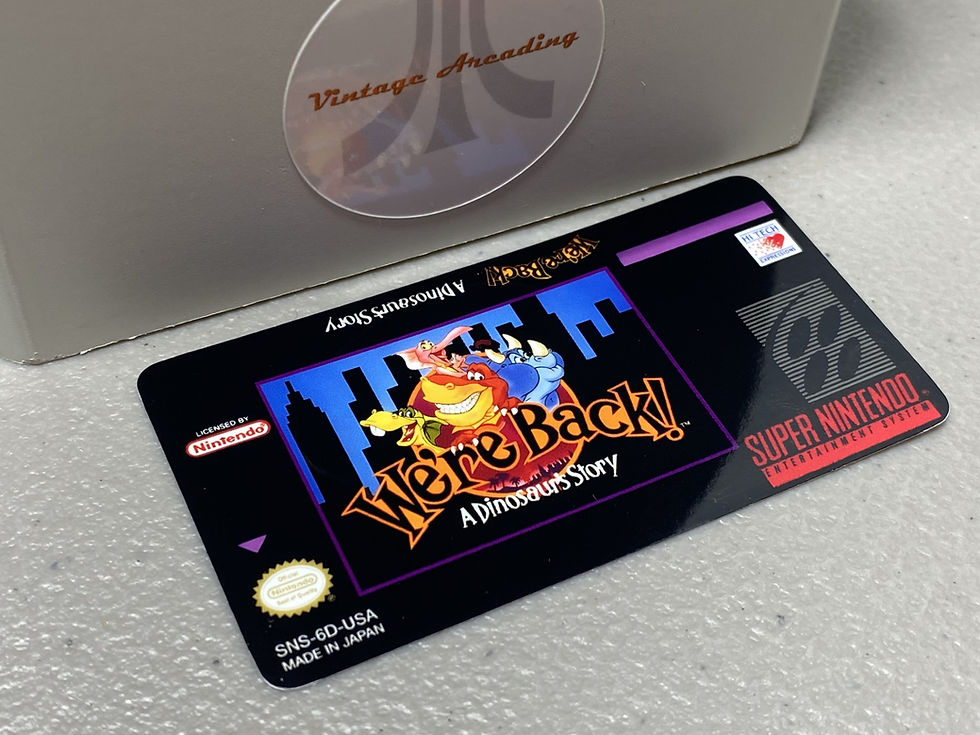 We're Back! A Dinosaur's Story (SNES) Replacement Game Label