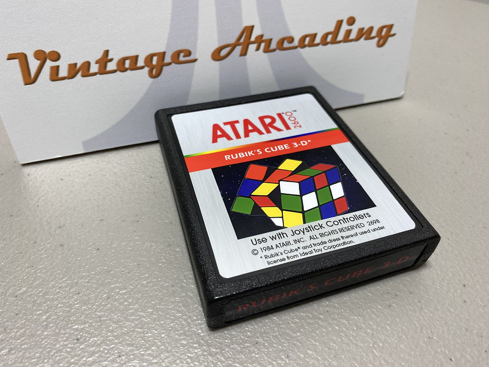 Rubik's Cube 3-D (Atari 2600) Game Cartridge, NTSC