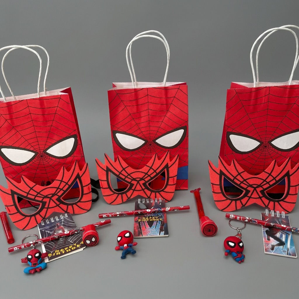 Spiderman pre filled party bags with handles 