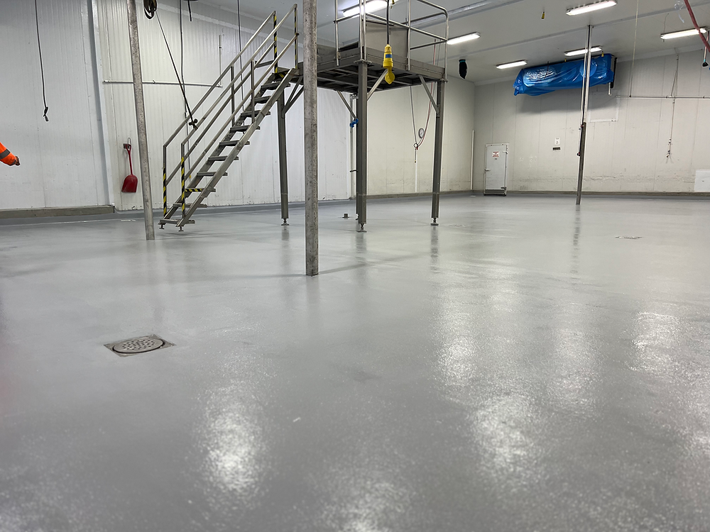 Industrial epoxy flooring in a clean facility