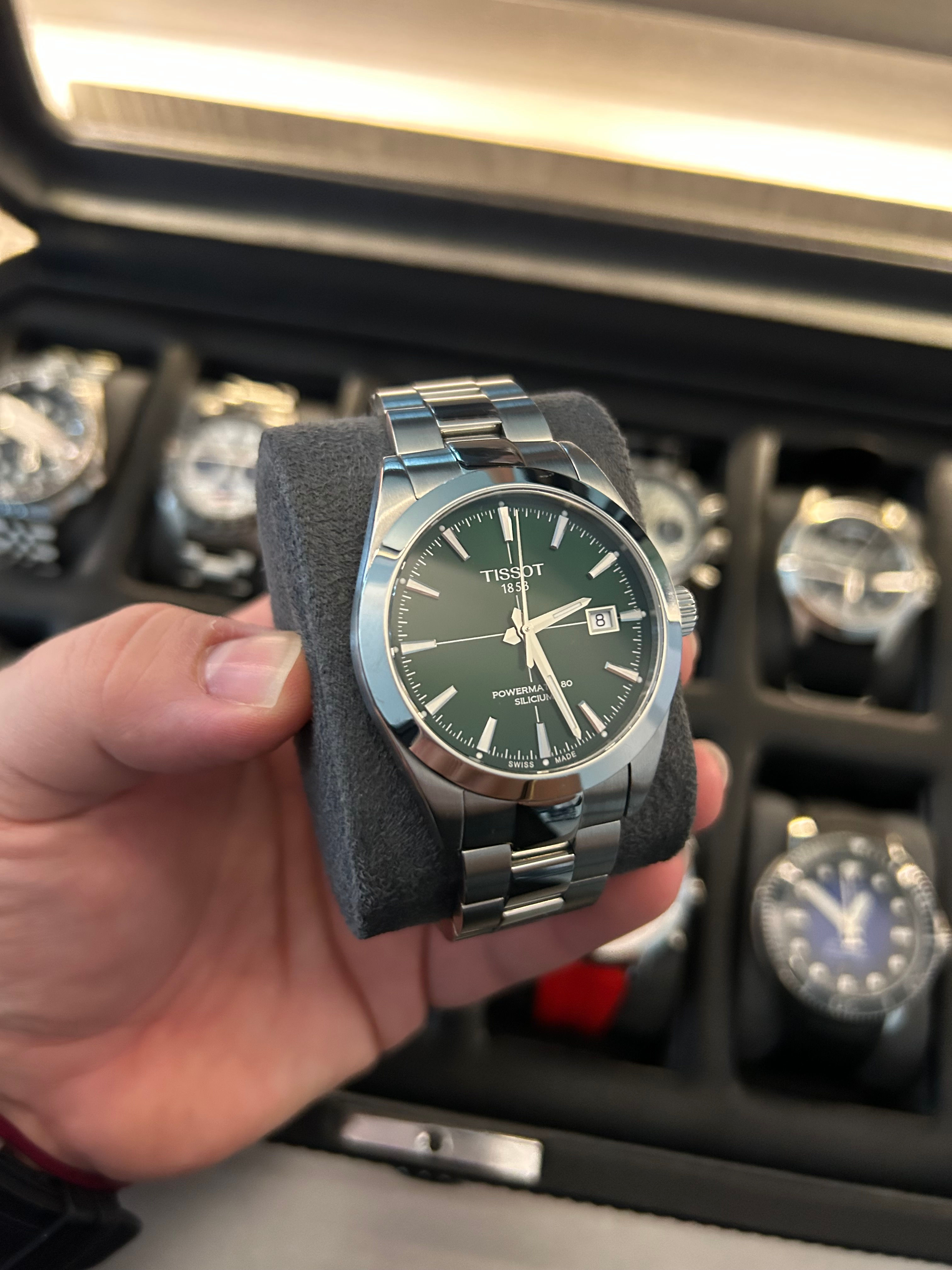 TISSOT GENTELMAN VERDE Powermatic 80  Design Studio LLC