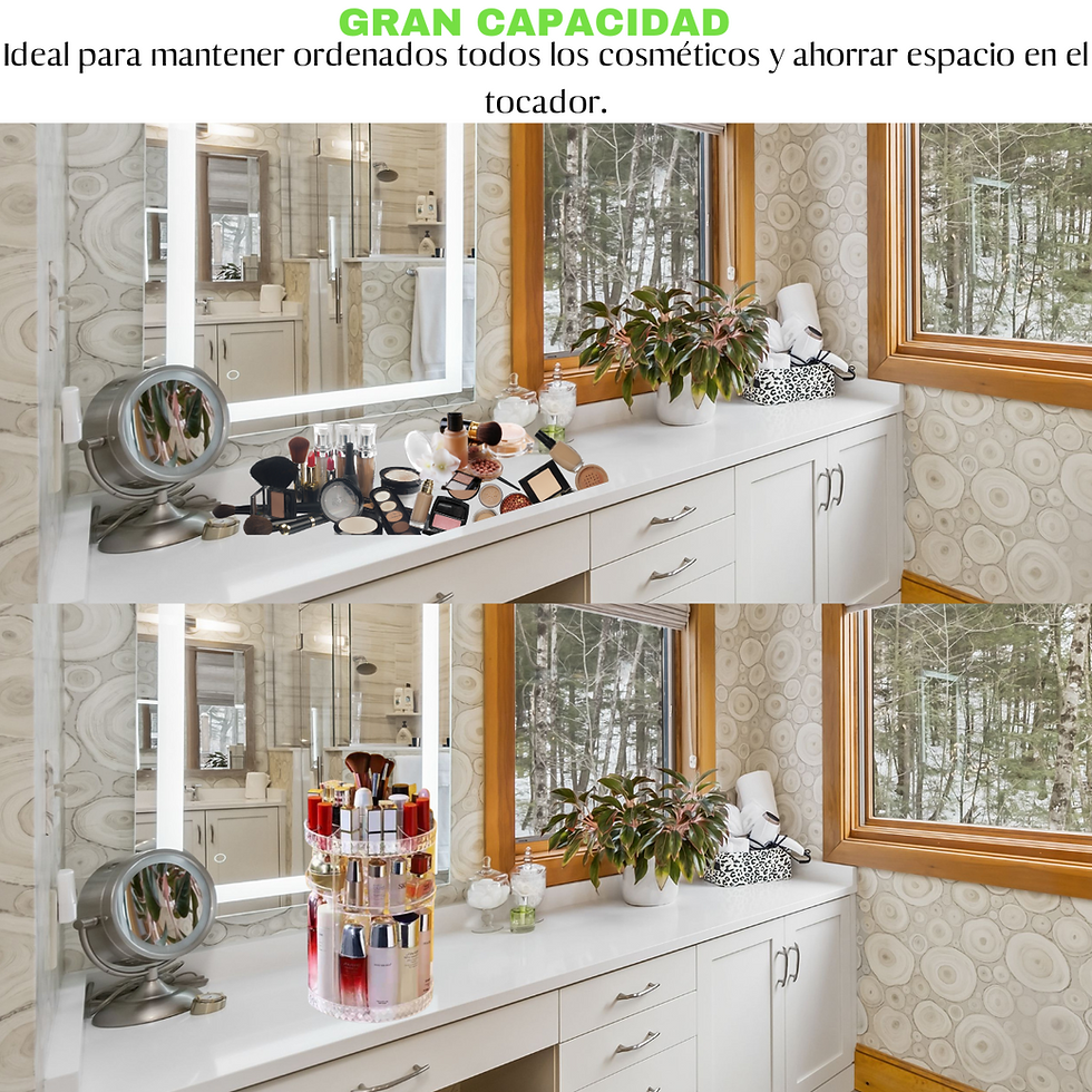 Miniatura: Organizador Para Maquillaje De Acrílico Con Rotación 360º