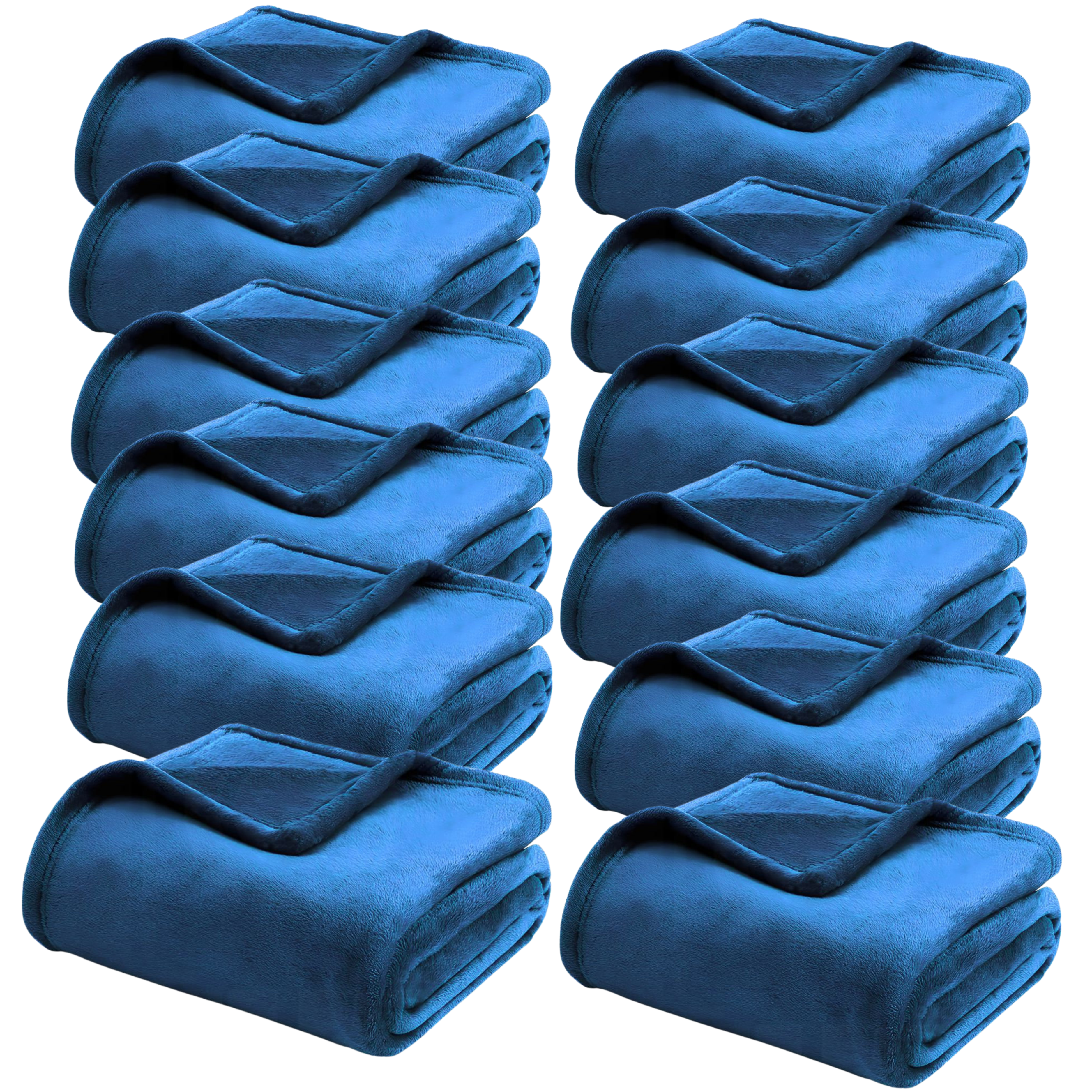 Set De 12 Cobijas Suaves Mayoreo De Frazadas Calientitas