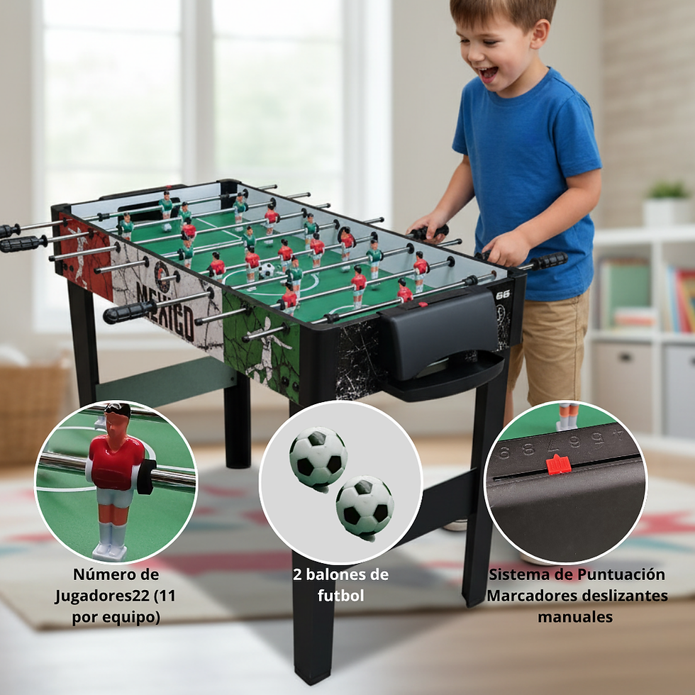 Miniatura: Futbolito De Mesa Tradicional Reforzado Para Niños Futbol Mx Negro