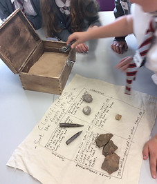 year 6 fossil hunting group from our evolution science workshop