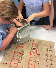 sorting stone age fossils