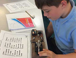 year 6 electricity primary science school workshop testing morse code machine