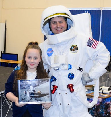 A spaceman visit for a year 5 pupil