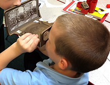 using a 3d steroviewer in our year 3 light workshop
