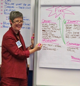 Martha Legare at a whiteboard