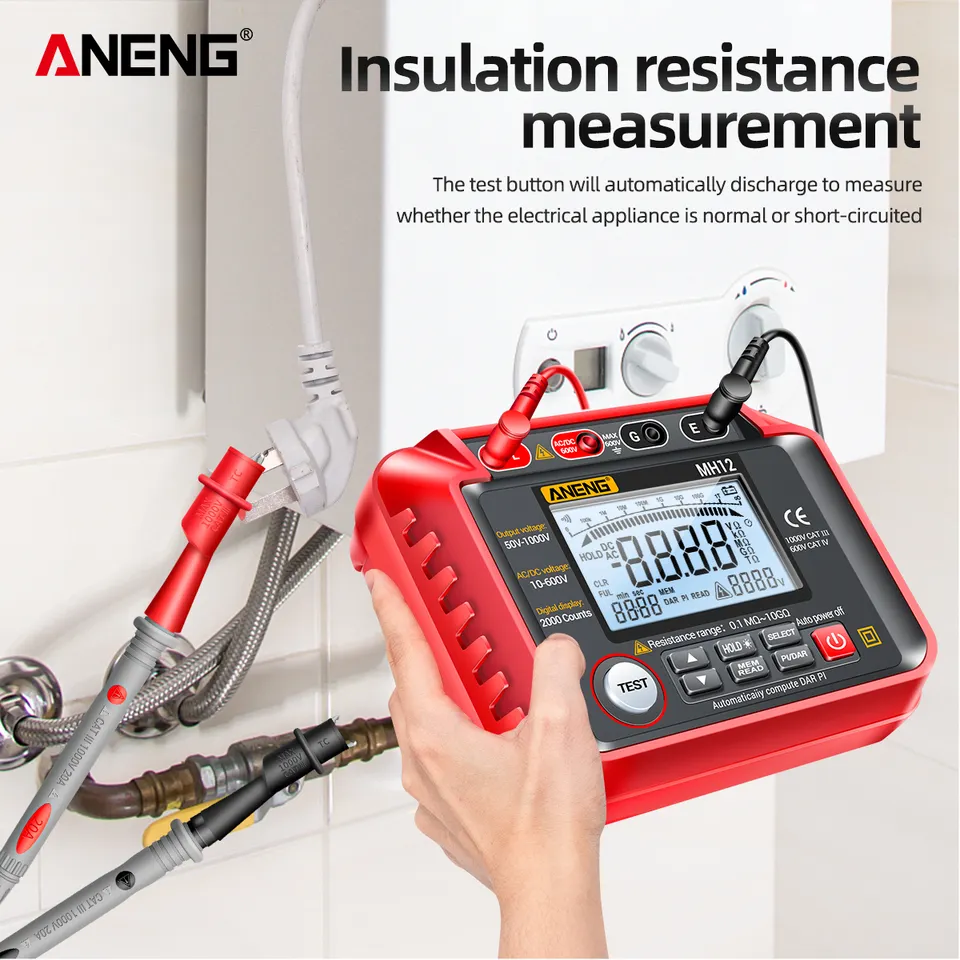 Thumbnail: Digital Insulation Ground Resistance Tester, Megohmmeter Megger Voltmeter Tool