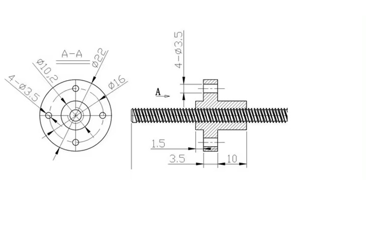 Thumbnail: Lead Screw T8*8 Screw Mandrel With Nut For 3D Printer Shaft