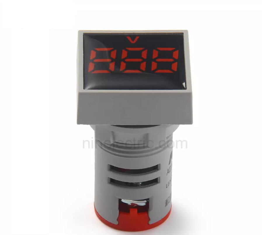 Thumbnail: AD16-22VMS 22mm AC RED Led light Lamp mini Digital Voltmeter Indicator