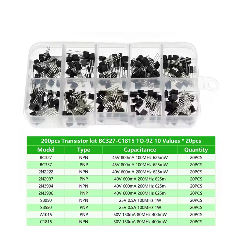 Thumbnail: 200pcs 10Values Transistor Assortment Kit