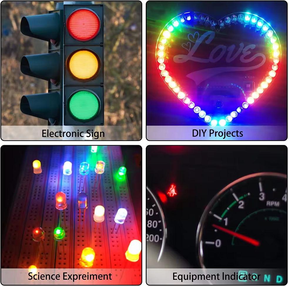 Thumbnail: 200pcs 5mm  Light Emitting Diode  Assorted Color White/Red/Yellow/Green/Blue Kit