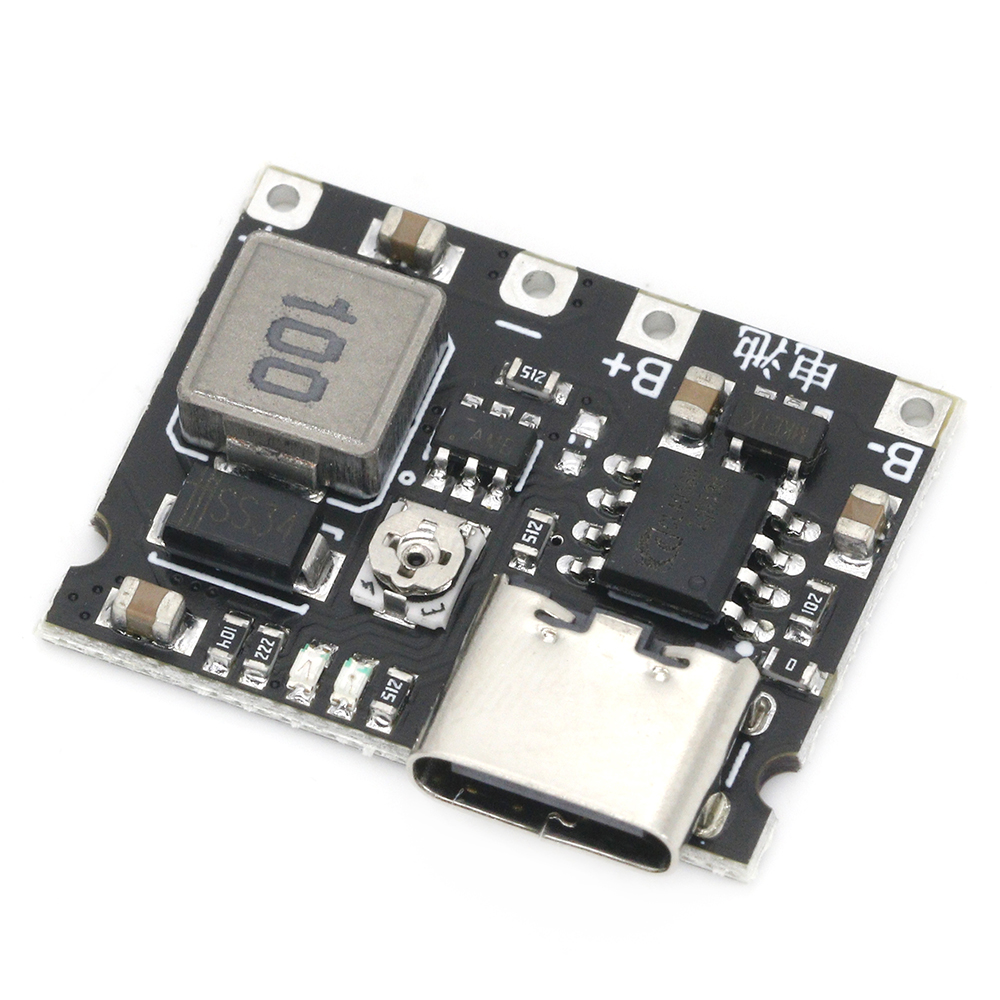 Type-C USB 3.7V-4.2V 1A 5W DC-DC Step Boost Module 18650 Battery Charger Board