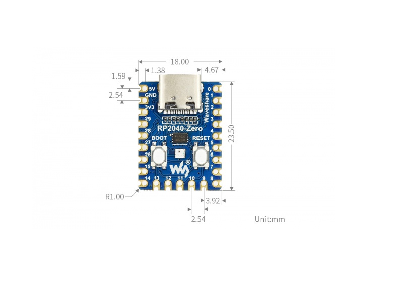 Thumbnail: RP2040-Zero Development Board Raspberry Pi RP2040 Support Micropython
