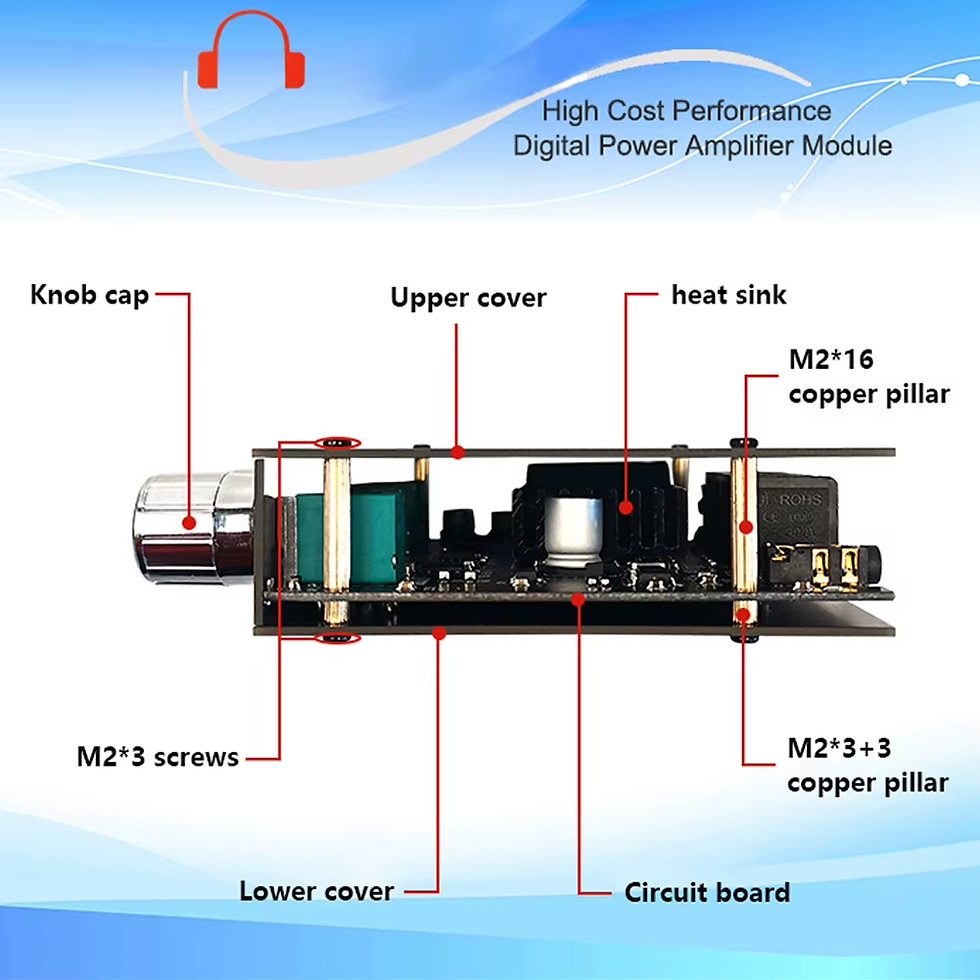 Thumbnail: ZK-MT21 Digital Power Amplifier Board 2x50W+100W 2.1 Channel Subwoofer