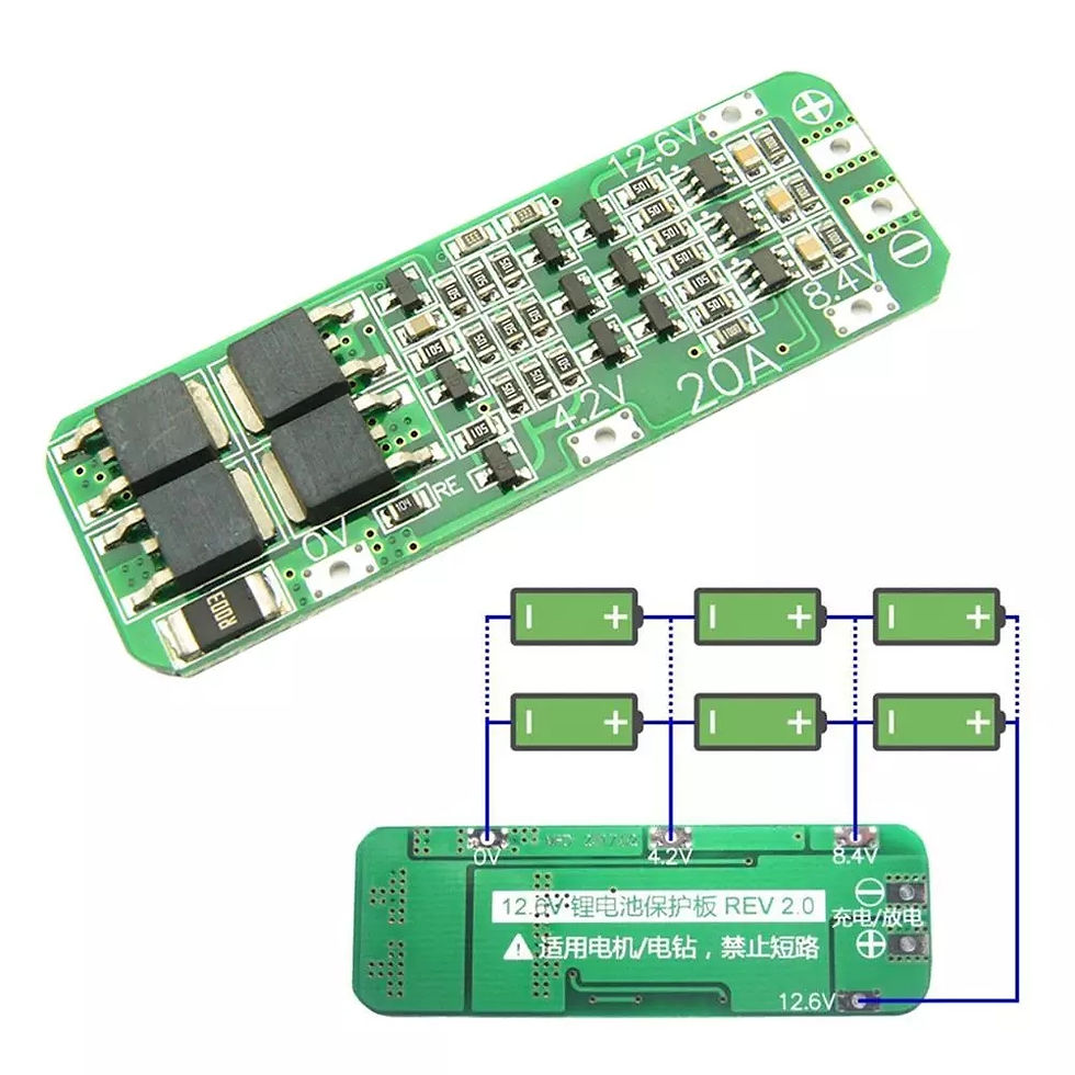 Thumbnail: 3S 20A 18650 Li-ion Lithium Battery Charger PCB BMS Protection Board