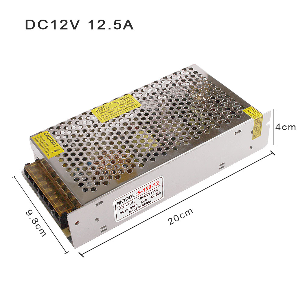 12V 12.5A 150W AC to DC Switching Power Supply