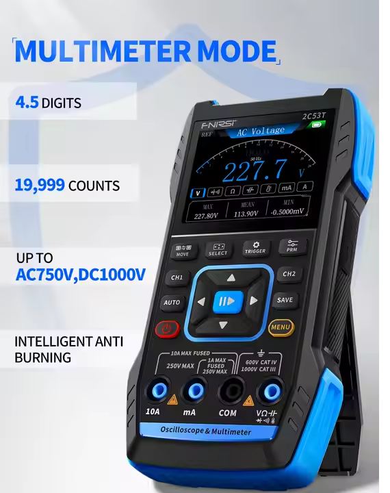 Thumbnail: 2C53T Portable 3 in 1 Digital Oscilloscope Signal Generator Multimeter 2 Ch