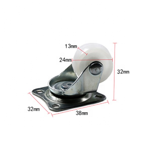Thumbnail: 1 Inch Universal 360 Degrees Swivel Castor Wheel