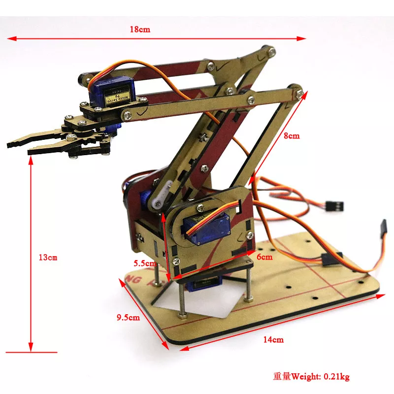 Thumbnail: 4 DOF Acrylic Mechanical Robot Arm Manipulator Claw for Arduino Maker Learners