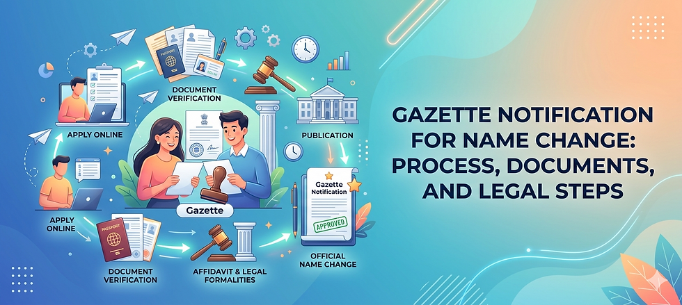 Gazette Notification for Name Change