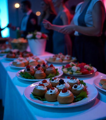 nourriture sur un buffet lors d'une soirée