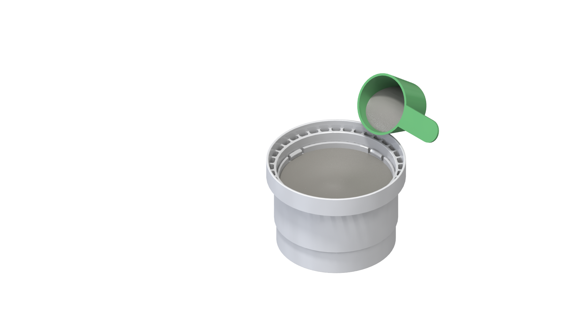 Filling the powder container